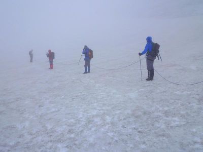 003-Die Seilschaft auf dem Gletscher
